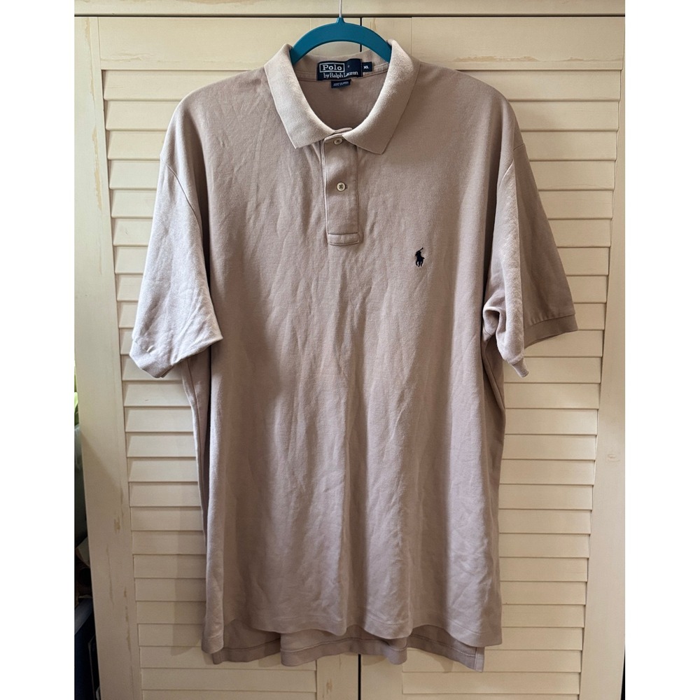 Polo Ralph Lauren Classic Fit Polo Shirt – Beige, Size XL